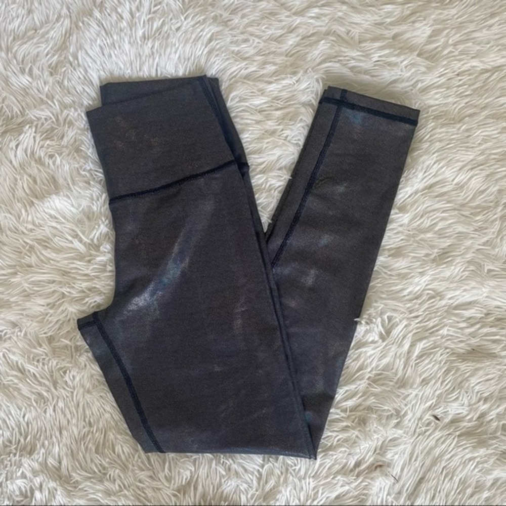Aerie shine leggings blue M high waist